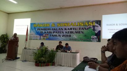 Rakor dan Sosialisasi Pemberlakuan Kartu Tani di Kabupaten Kebumen